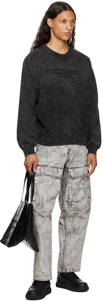 Alexander Wang Black Oversize Logo Sweater 4