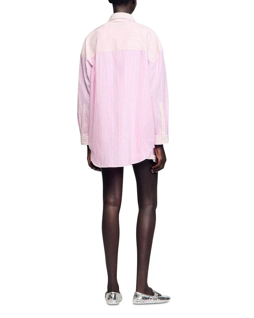 Sandro Striped Rhinestone Shirt 3