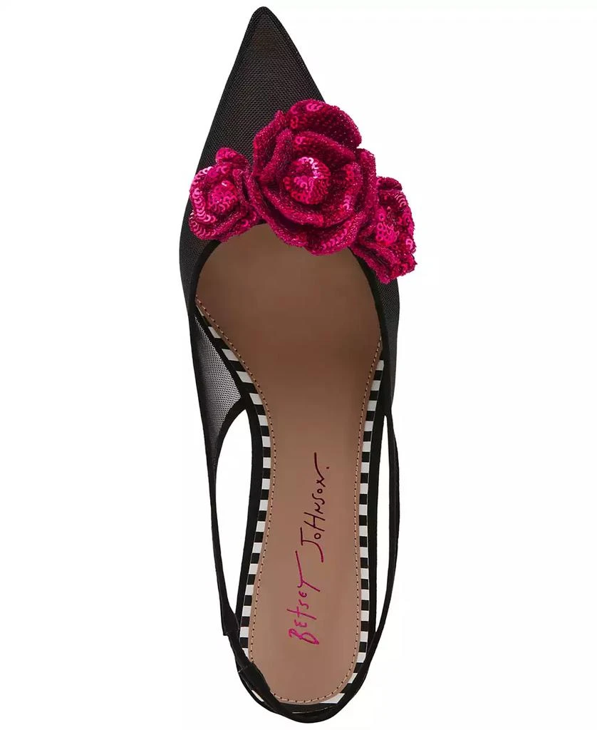 Betsey Johnson Women's Aurroa Embellished Slingback Pumps 4