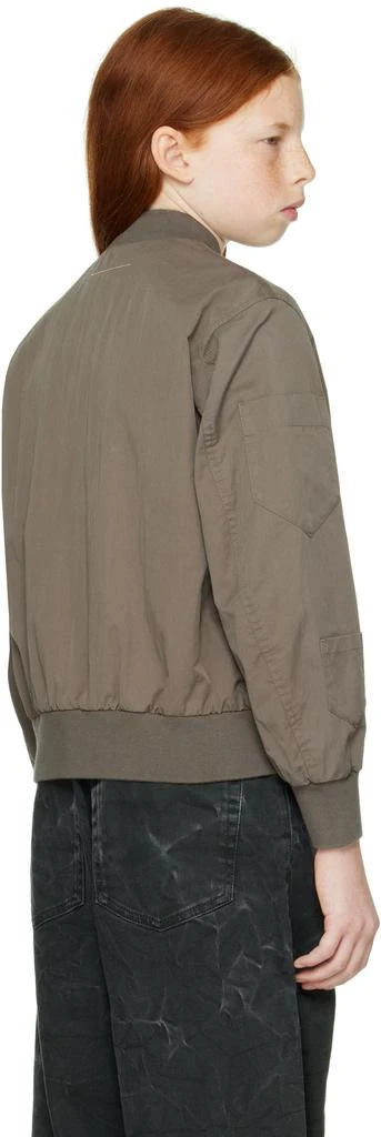 MM6 Kids Taupe Multi-Pocket Bomber Jacket 3