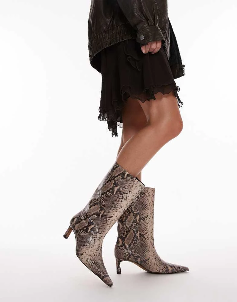 Topshop Discount Snake Boots Topshop Snakeskin Boots Topshop Red