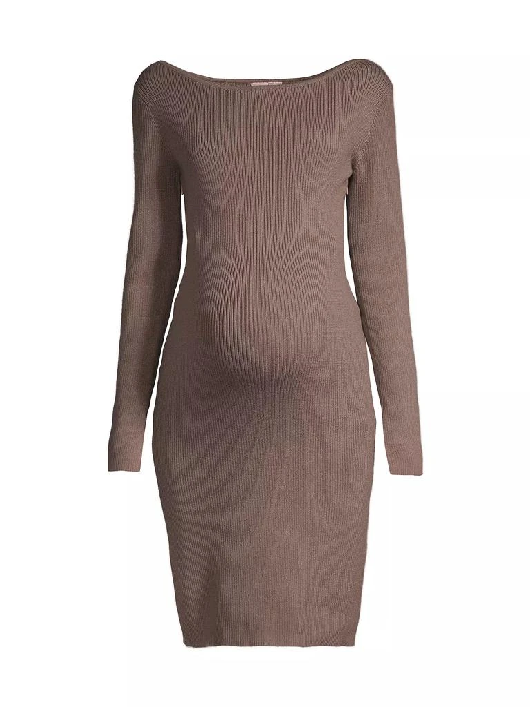 Nom Maternity Hudson Ribbed Maternity Sweater Dress 1