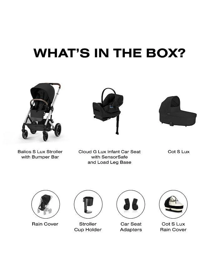 Cybex Balios S Lux 2 & Cloud G Lux Travel System with Cot S Lux 2 3