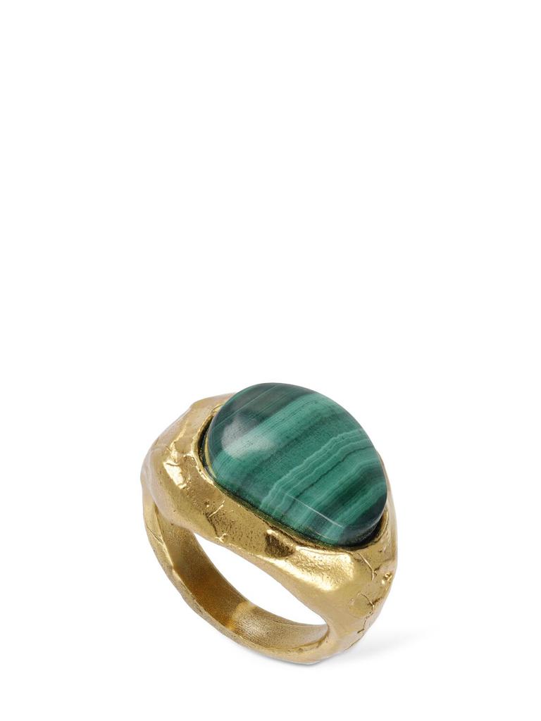 ALIGHIERI The Mountain Rising Malachite Ring