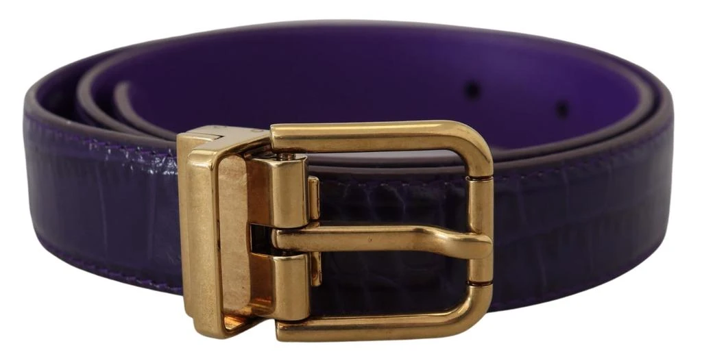 Dolce 
Gabbana Exotic Leather gold Metal Buckle Women
s Belt
