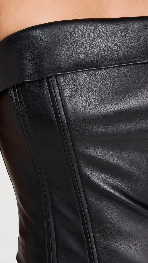 Susana Monaco Faux Leather Corset Tube Top 3" 5