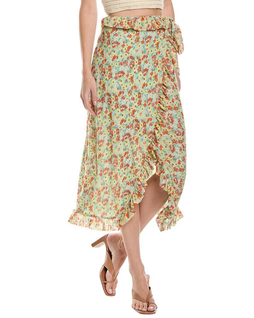 Ganni Mesh Ruffle Midi Skirt 1