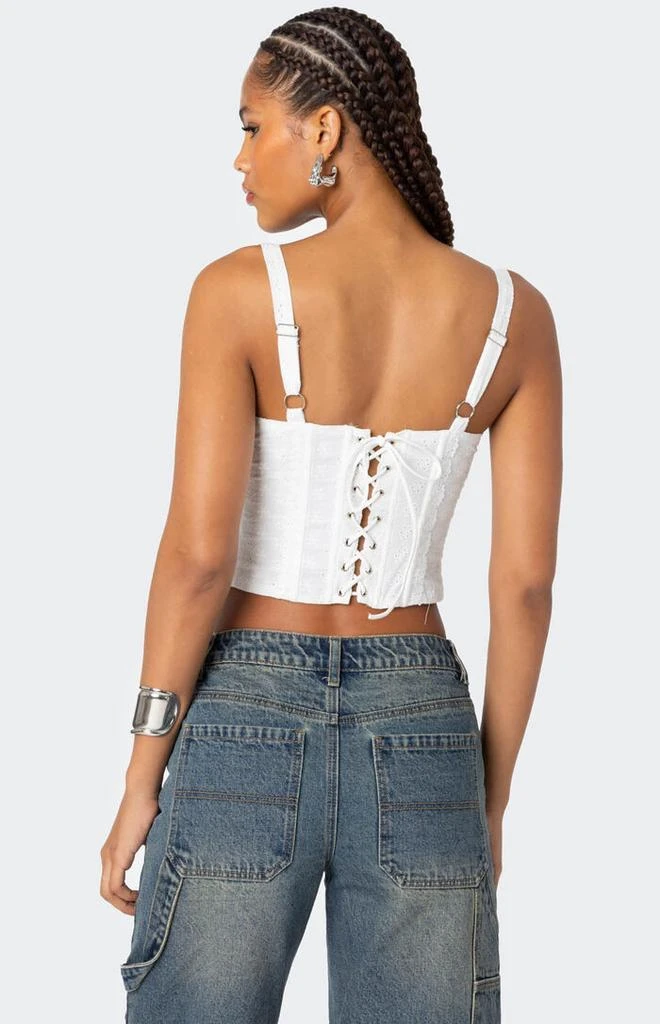 Edikted Garden Girl Ribbon Eyelet Corset 4