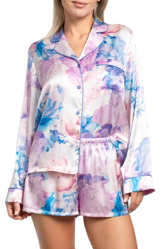 In Bloom Qwin Floral Satin Short Pajamas 4