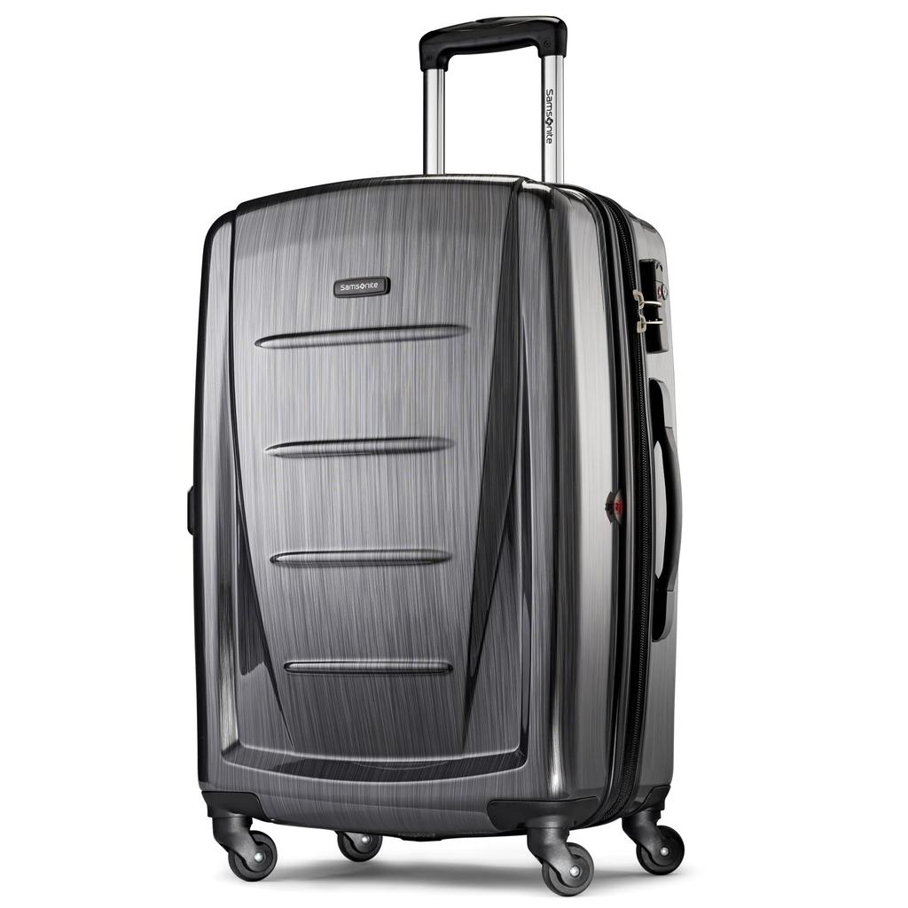 Samsonite Samsonite Winfield 2 Hardside Expandable Luggage with Spinner Wheels, Charcoal, Checked-Medium 24-Inch