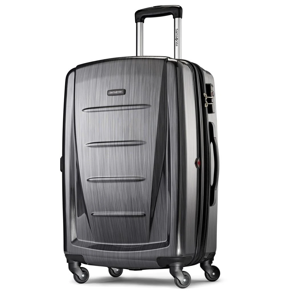 Samsonite Samsonite Winfield 2 Hardside Expandable Luggage with Spinner Wheels, Charcoal, Checked-Medium 24-Inch 1