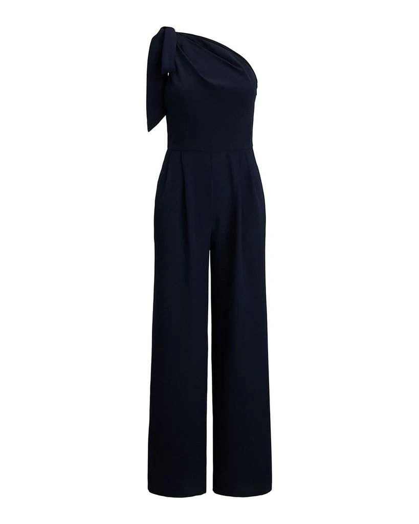 Ralph Lauren Bow Trim Crepe One Shoulder Jumpsuit 5