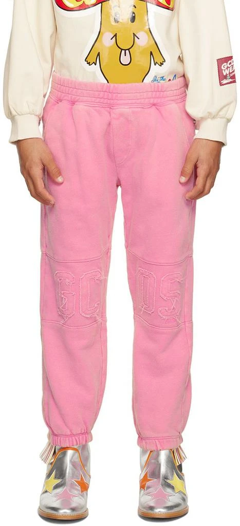 GCDS Kids Pink Garment-Dyed Lounge Pants