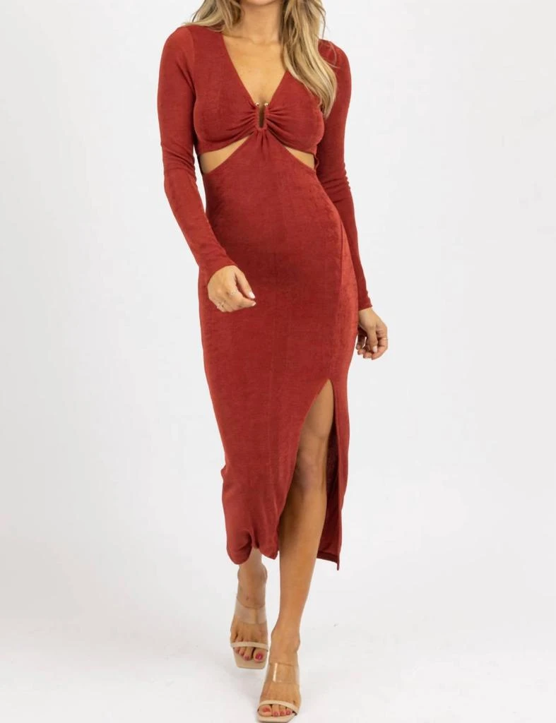 Dress to Impress Side Slit Midi Dress main image 1