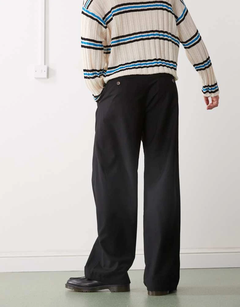 Prohibited Prohibited soho pleated vintage pants in black 3