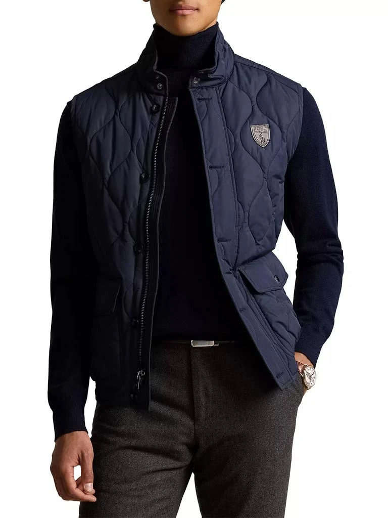 Ralph Lauren Suede-Trim Quilted Vest 3