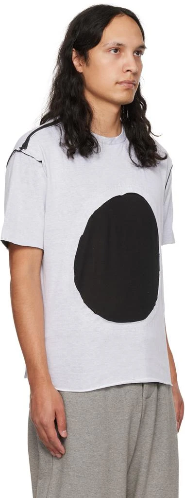 Edward Cuming SSENSE Exclusive White & Black Circle Window T-Shirt 2