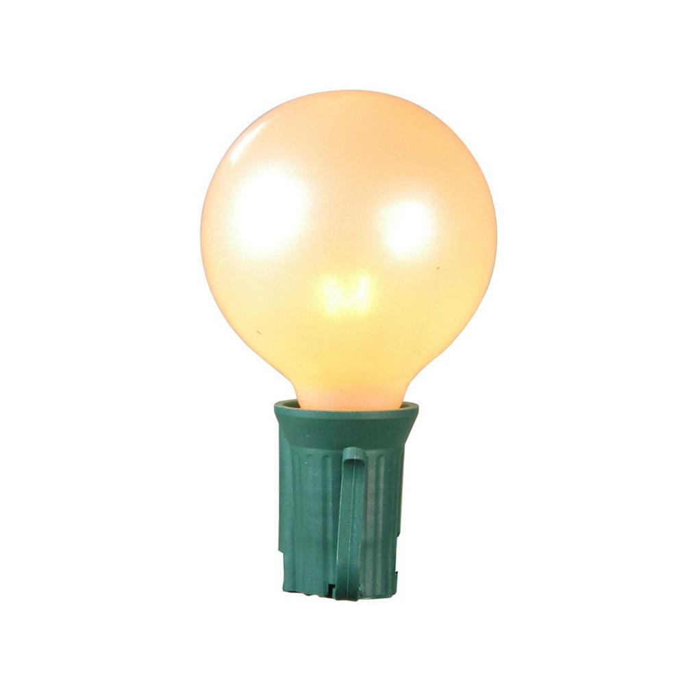 Northlight Pack of 10 Pearl White G50 Globe Replacement Christmas Bulbs