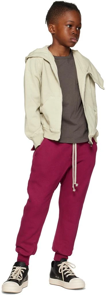 Rick Owens Kids Pink Drawstring Lounge Pants 4