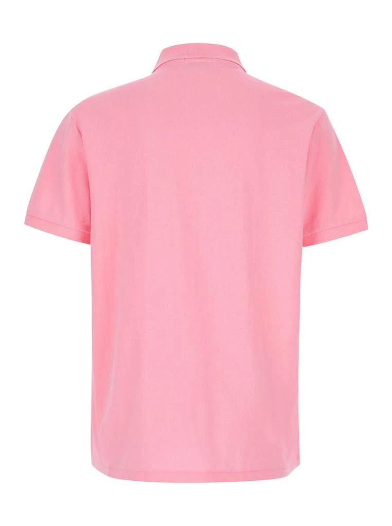 Ralph Lauren Pink Polo Shirt With Pony Detail On The Front In Cotton Piquet Man 2