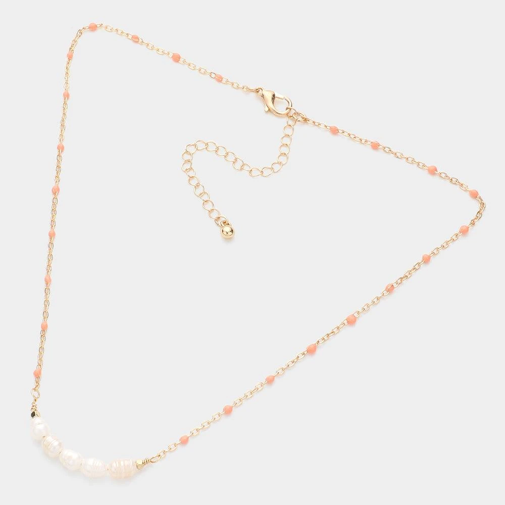 FASHNZFAB Pearl Seed Beads Necklace 2