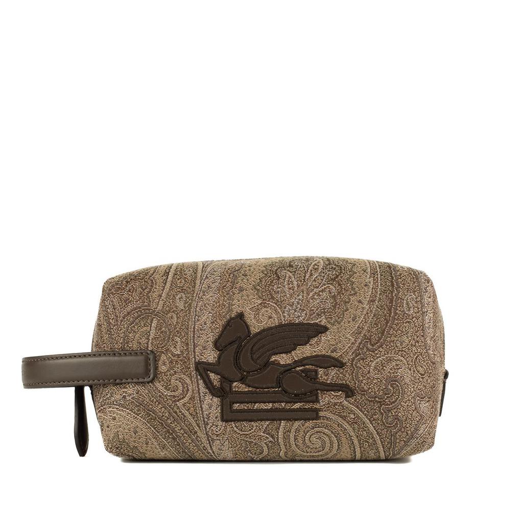 ETRO Etro Etro Essential Small Pouch In Jacquard Light Brown