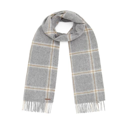 Hortons England Hortons 100% Wool Country Scarf Grey Check