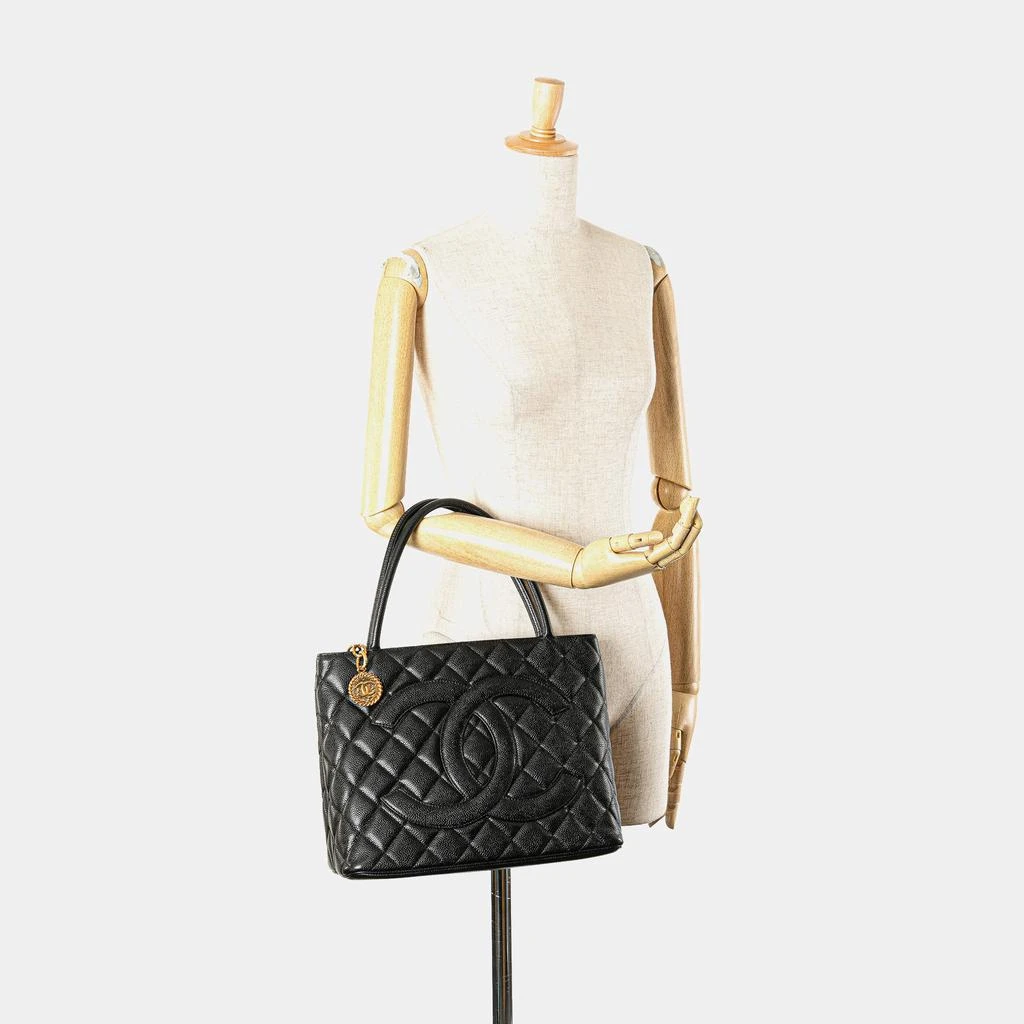 Chanel Chanel Black Caviar Medallion Tote  3