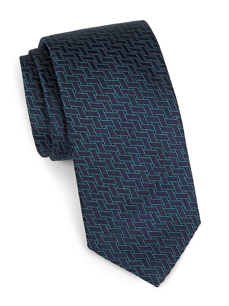 Canali Geometric Silk Tie