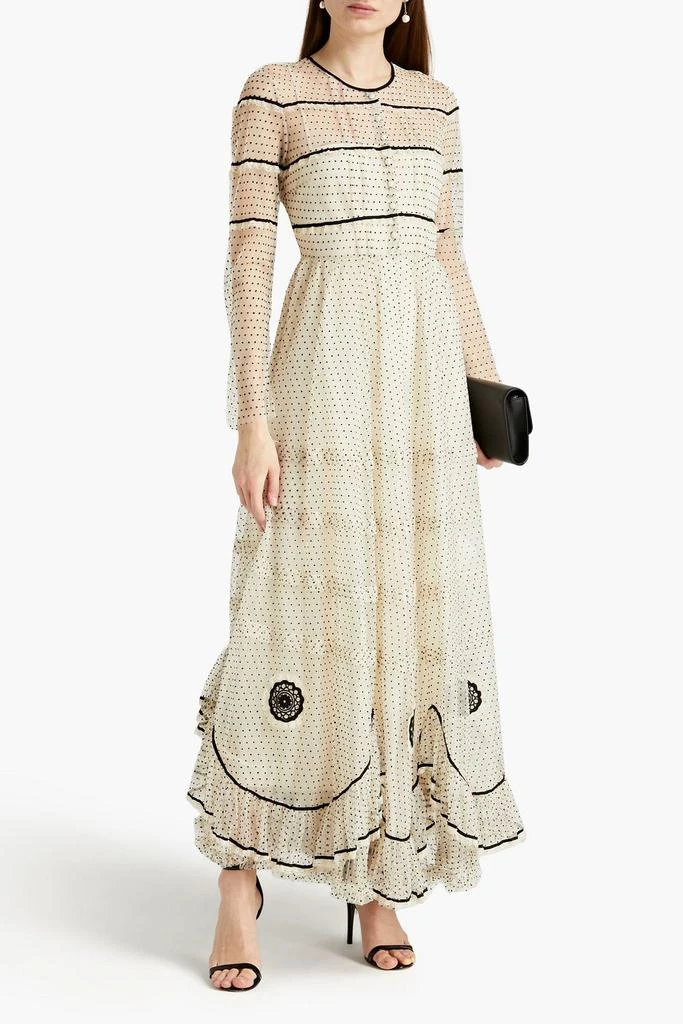 Lace-trimmed flocked tulle gown  On Sale Now with Up to 70% Off | Discover  Exclusive Deals & Savings at BeyondStyle  Authentic RED Valentino maxi  dresses|women|clothing|dresses with Limited-Time Discounts, Free Shipping,