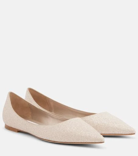 Jimmy Choo Love glitter ballet flats - Single Shoes - Free Shipping -  BeyondStyle