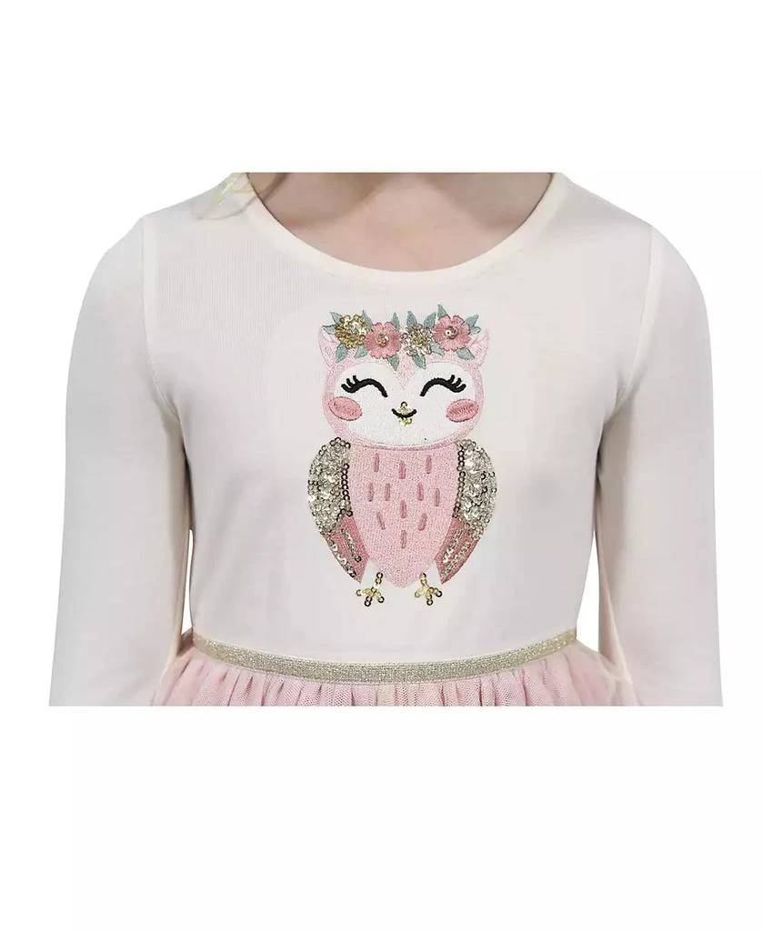 Pink & Violet Toddler and Little Girls Owl Tutu Dress 3