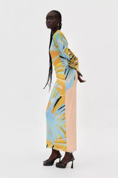 AFRM AFRM Didi Mesh Long Sleeve Maxi Dress