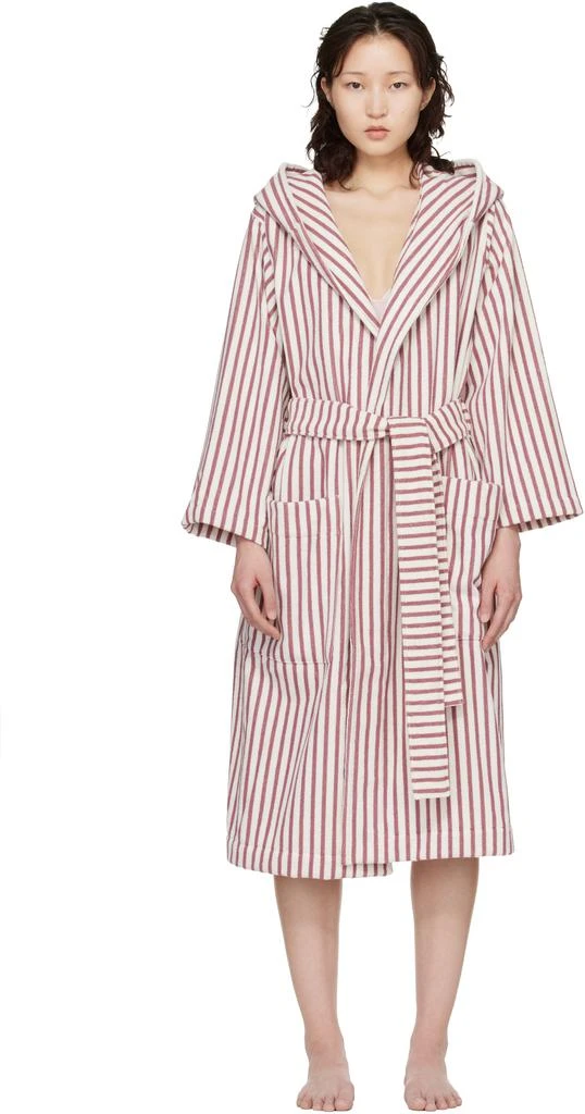 Tekla White
Red Terry Hooded Bathrobe