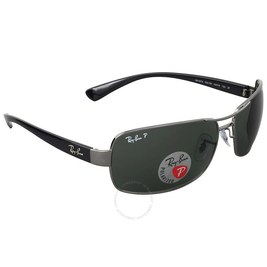 Ray-Ban Polarized Green Classic G-15 Rectangular Men's Sunglasses RB3379 004/58 64 2