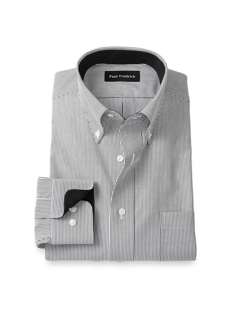 trim fit non iron dress shirt Christopher Morris Men's 100% Cotton Solid White Non-Iron Slim Fit Dress Shirt, 17 / 34/35 main image 0