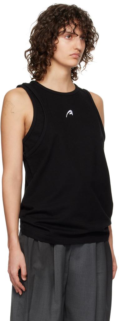 ADER error Black Layered Tank Top