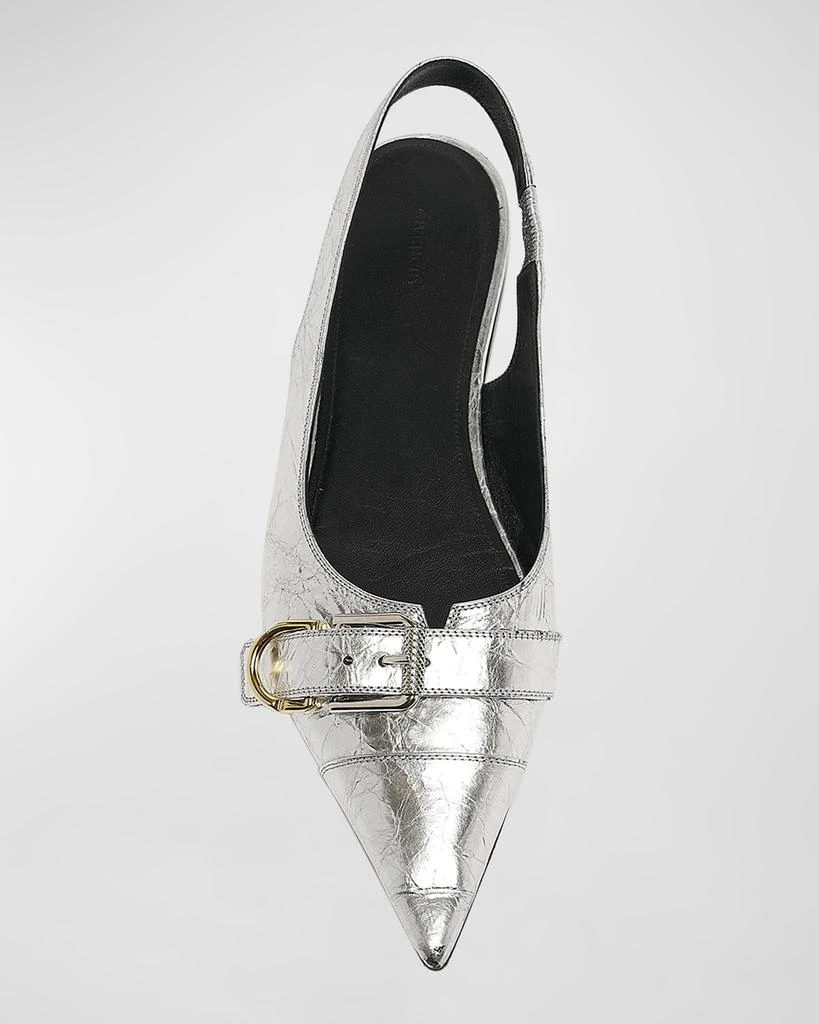 Givenchy Voyou Metallic Buckle Slingback Ballerina Flats 5