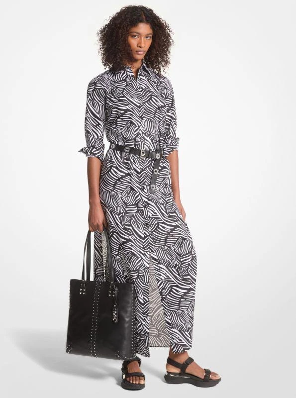 Michael Kors Zebra Print Organic Cotton Lawn Shirtdress 1