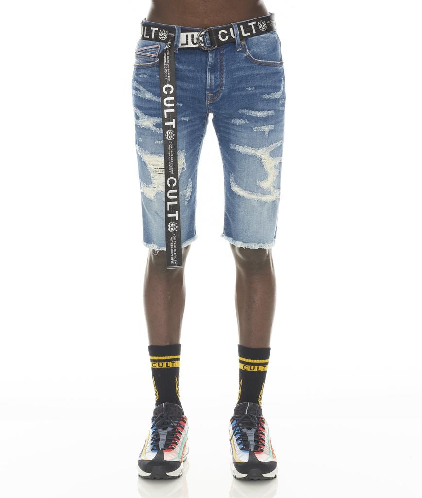 Cult Of Individuality ROCKER SHORT STRETCH BELTED IN RAZOR
