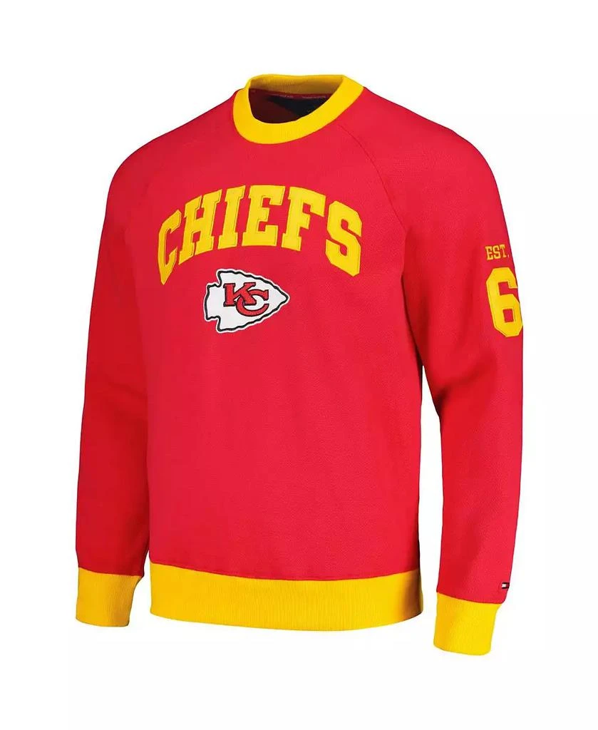 Tommy Hilfiger Men's Red, Gold Kansas City Chiefs Reese Raglan Tri-Blend Pullover Sweatshirt 2