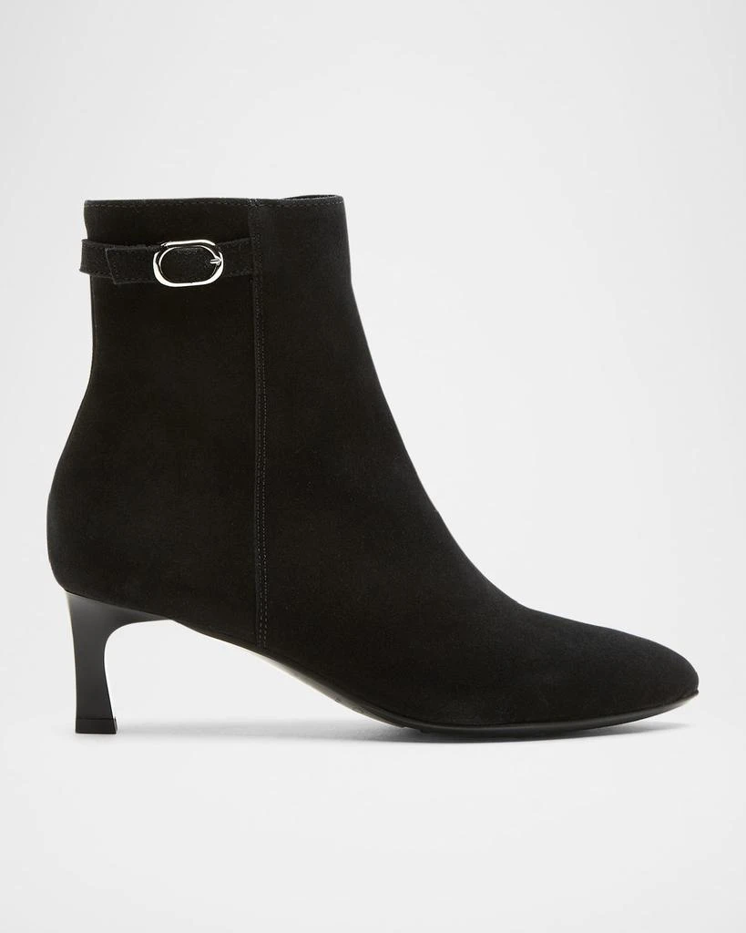 La Canadienne Arizona Suede Buckle Ankle Booties 1