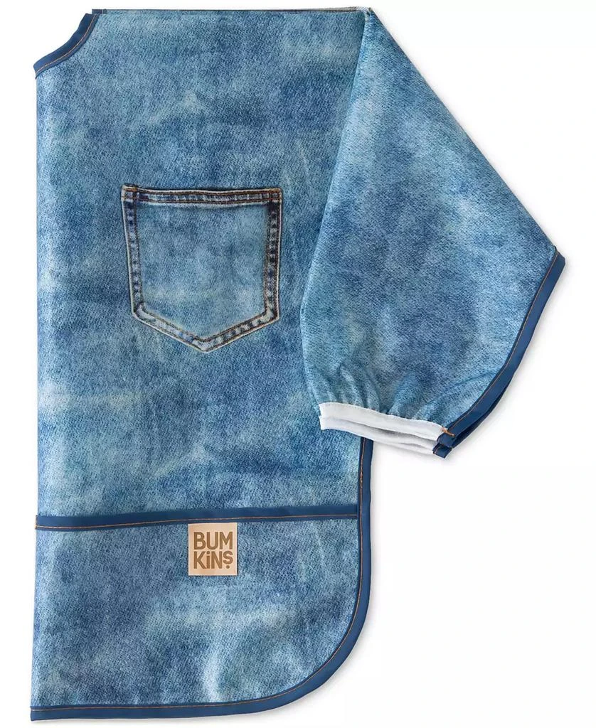 Bumkins Denim Print Sleeved Bib 2