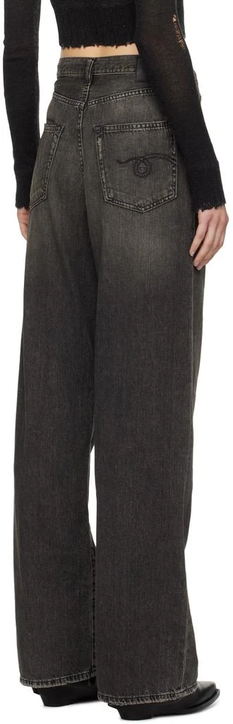 R13 Black Damon Pleated Jeans 3