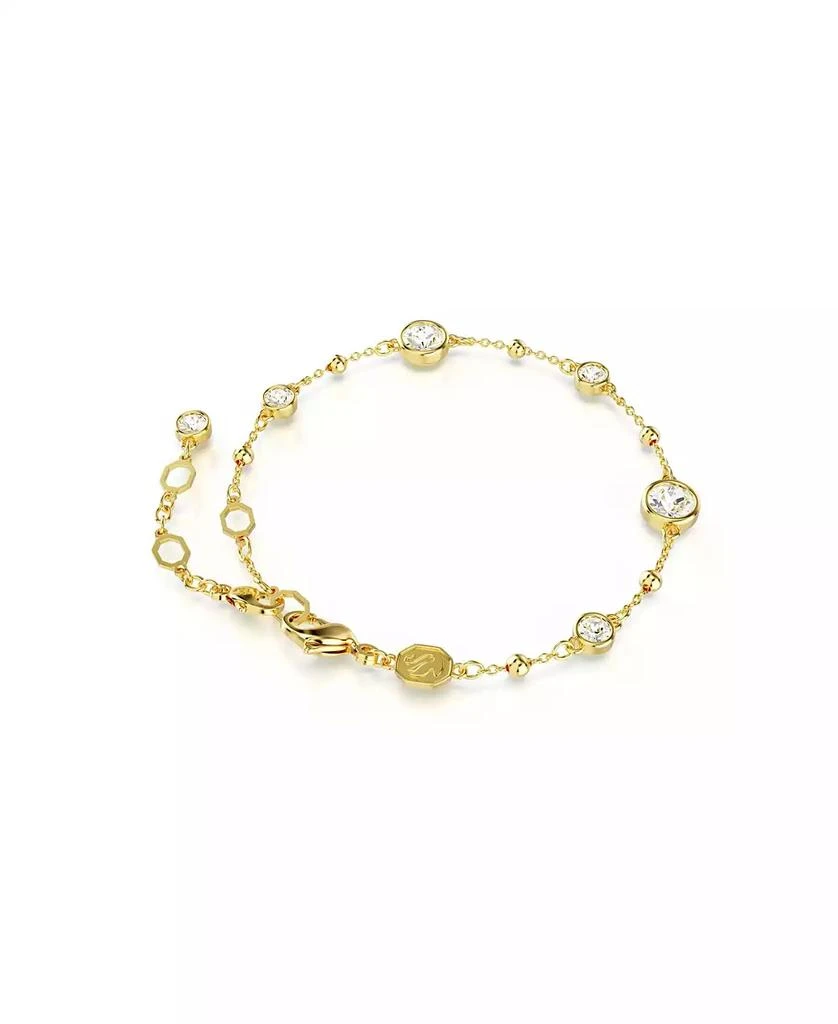 Swarovski Round Cut, White, Gold-Tone Imber Bracelet 3