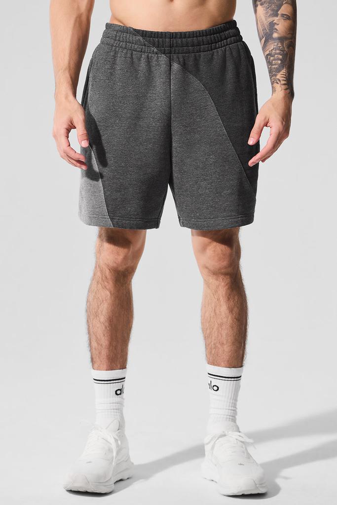 Alo 7" Make Waves Short - Dark Heather Grey Tonal