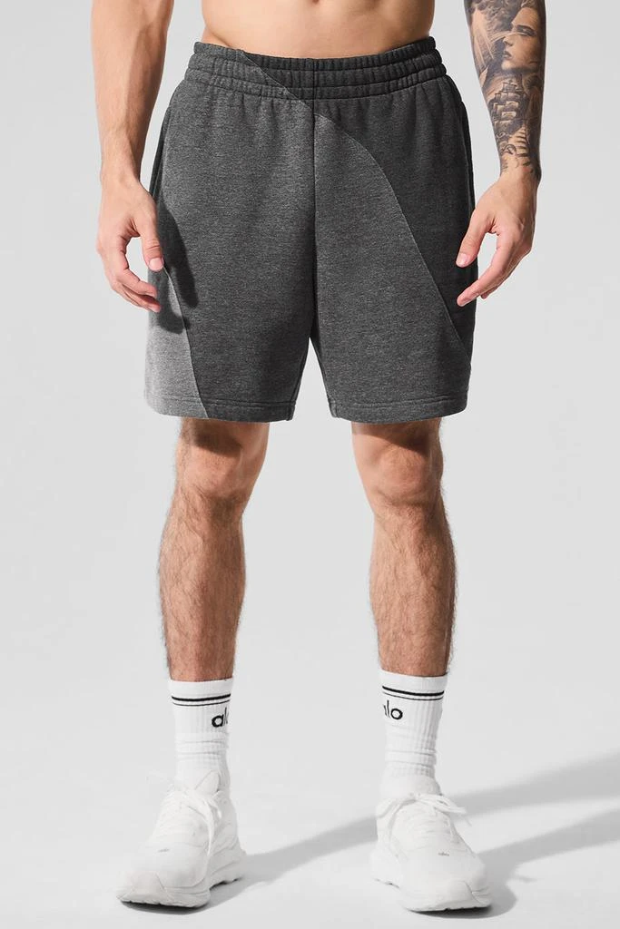 Alo 7" Make Waves Short - Dark Heather Grey Tonal 1