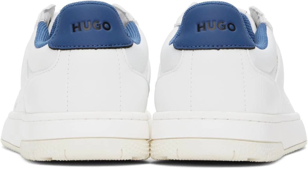 Hugo Boss White Faux-Leather Logo Sneakers 2
