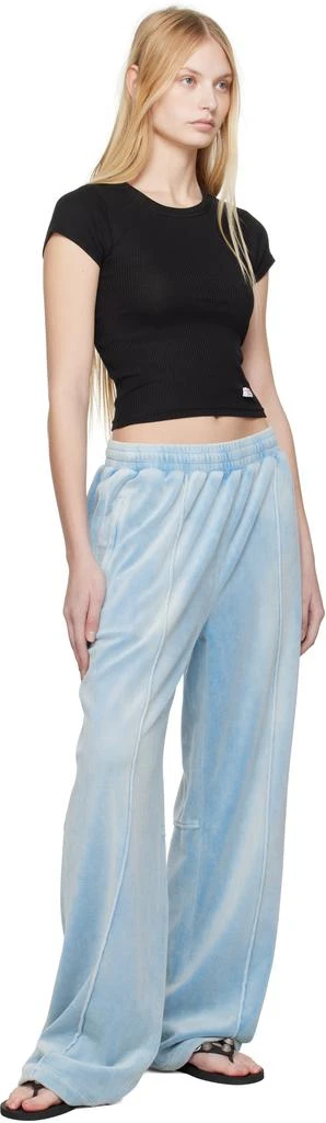 Alexander Wang Blue Crushed Velour Lounge Pants 4