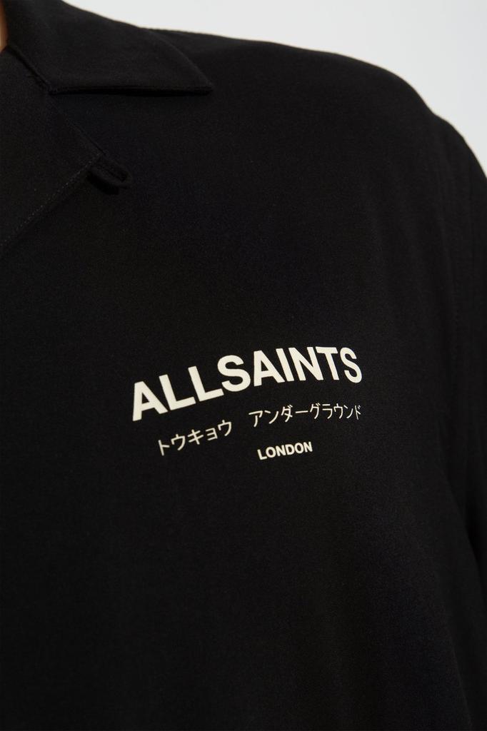 ALLSAINTS シャツ Redact Oversized Embroidered Logo T-Shirt Washed Black | ALLSAINTS US